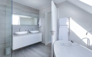 a white luxury bathroom - luxury bathroom remodel features
